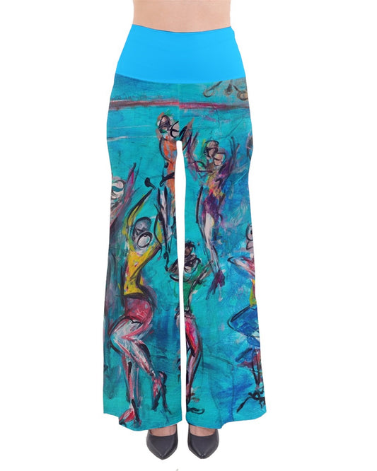 Vibrant Creations: Embrace the Flow with Leeorah's Artful Pants. Front view